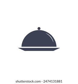 Vector de iconos de plato. Ilustración vectorial de diseño de logotipo de restaurante.