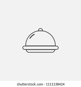 Platter line icon serving plate