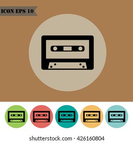 Platter style icons set.Vector illustration