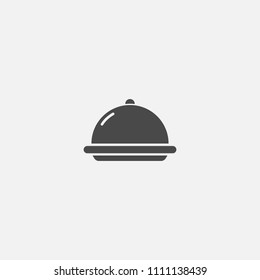Platter vector icon food serving plate