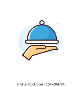 Platter-Vektorillustration-Symbol. EPS10-Datei für Illustrationsstil