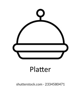 Ilustración de diseño de iconos del contorno del vector de la bandeja. Símbolo de cocina y hogar sobre fondo blanco archivo EPS 10