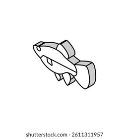 platy fish isometric icon vector. platy fish sign. isolated symbol illustration