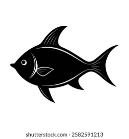 Platy Silhouette Vector Art and Platy Fish Black Design Illustration