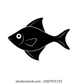 Platy Silhouette Vector Art and Platy Fish Black Design Illustration