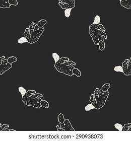 platypu doodle seamless pattern background