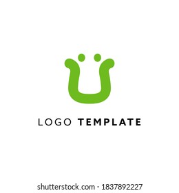 Platypus abstract geometric logo design. Eco minimalizm style symbol 