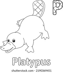 Platypus Alphabet ABC Coloring Page P