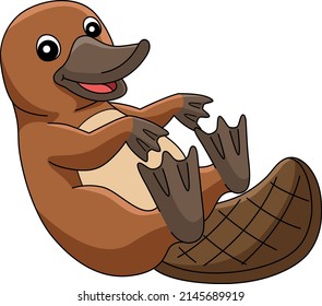 Platypus Animal Cartoon Colour Clipart 