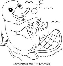 Platypus Animal Coloring Page for Kids