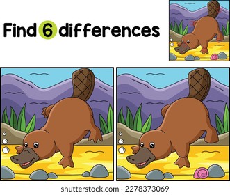 Platypus Animal Find The Differences