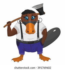 Platypus with axe