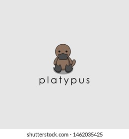 platypus charachter design logo vector