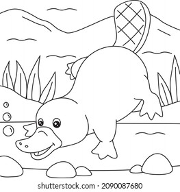 Platypus Coloring Page for Kids