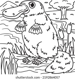 Platypus Coloring Page for Kids