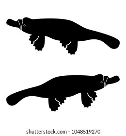 Platypus or duckbill icon black color