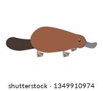 Platypus. duckbill, Isolated vector illustration