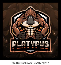 Platypus esport mascot logo design