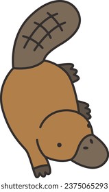 platypus icon. Cartoon platypus vector icon for web design isolated on white background