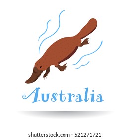 Platypus icon. Logotype for business. Vector illustration.