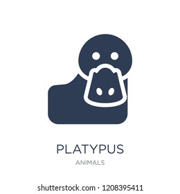 Platypus icon. Trendy flat vector Platypus icon on white background from animals collection, vector illustration can be use for web and mobile, eps10