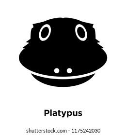 Platypus icon vector isolated on white background, logo concept of Platypus sign on transparent background, filled black symbol