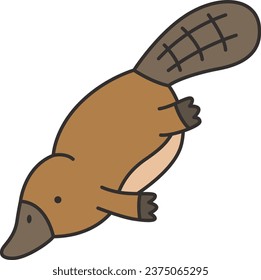 platypus icon vector isolated on white background for your web and mobile app design, platypus logo concept