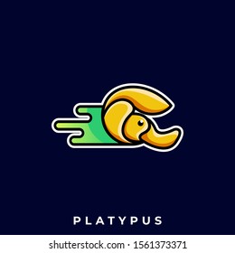 Platypus Illustration Vector Template, Suitable for Creative Industry, Multimedia, entertainment, Educations, Shop, and any related business