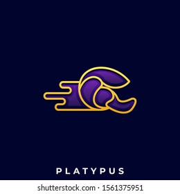 Platypus Illustration Vector Template, Suitable for Creative Industry, Multimedia, entertainment, Educations, Shop, and any related business