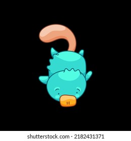 Platypus in Kawaii Style, cute Cartoon Character