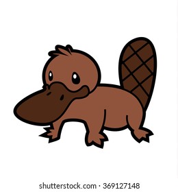 platypus line drawing vector