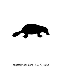 platypus silhouette, vector illustration of platypus