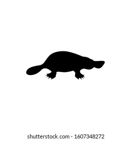 platypus silhouette, vector illustration of platypus