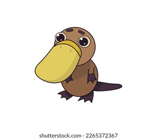 Icono de color aislado vector Platypus. Icono del vector animal Platypus. Icono de Platypus