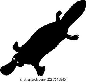 platypus vector silhouette black one