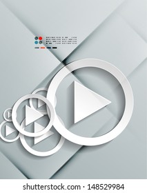 Play 3d paper vector concept