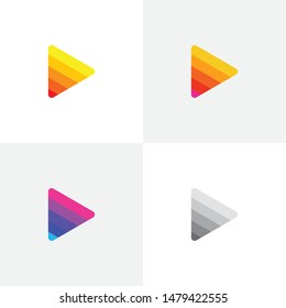 Play Abstract logo technology concept