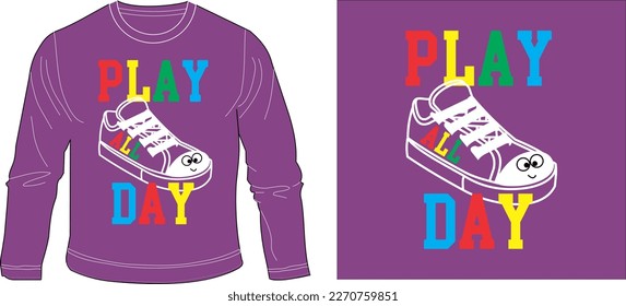 play all day shoes Graphic design vector