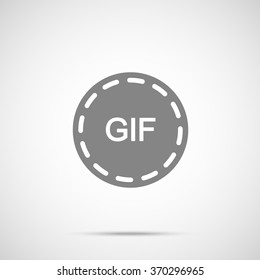 Play Animation Icon For Social Networks. Circle GIF Sign 