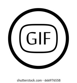 Play animation icon for social networks. Circle sign