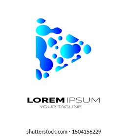 play app logo.vector play icon.video application icon template.application icon for digital.for media business logo.media play illustration 