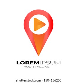 play app logo.vector play icon.video application icon template.application icon for digital.for media business logo.media play illustration 
