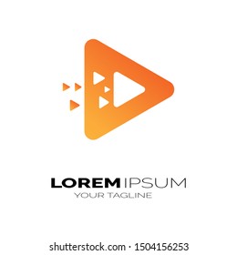 play app logo.vector play icon.video application icon template.application icon for digital.for media business logo.media play illustration 