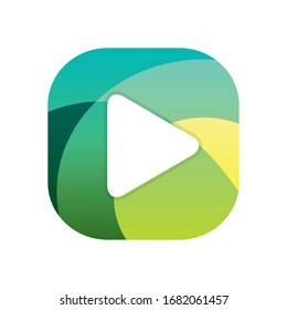 Spielen Sie Pfeilblock-Flachbild-Icon-Design, Social Media-App Multimedia-Kommunikation, digitales Marketing Internet-Web und verbinden Sie Vektorillustration-Illustration