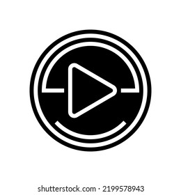 play arrow glyph icon vector. play arrow sign. isolated symbol illustration