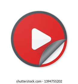 Play arrow icon button illustration