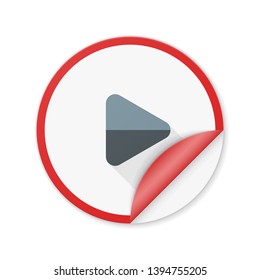 Play arrow icon button illustration