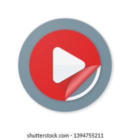 Play arrow icon button illustration