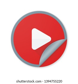 Play arrow icon button illustration