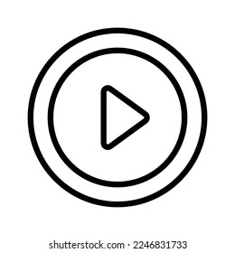 Play Arrow Icon in Line Style 